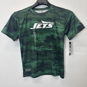 NEW YORK JETS NFL TEAM APPAREL YOUTH SCRIMMAGE SHORT SLEEVE SHIRT LARGE 14/16